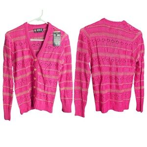 Morgat VINTAGE NWT NOS Cardigan Sweater Pink Button Down